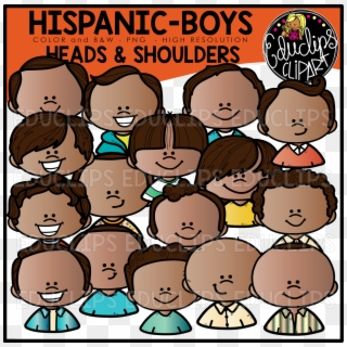 Hispanic Boys Heads & Shoulders - Cartoon, HD Png Download
