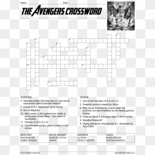 The Avengers Crossword Main Image - Avengers, HD Png Download