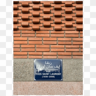 Rue Yves Saint Laurent, Façade Du Musée Ysl, © Fondation - Yves Saint Laurent Museum Brick Pattern, HD Png Download