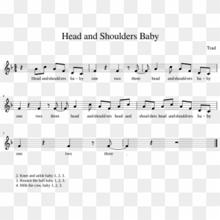 Head And Shoulders Baby Sheet Music For Piano Download - Head And Shoulders Baby Sheet Music, HD Png Download