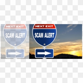 Scam Alert Sign For Slider 885×380 - Road To Success Sign, HD Png Download