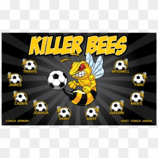 3'x5′ Vinyl Banner Killer Bees - Illustration, HD Png Download