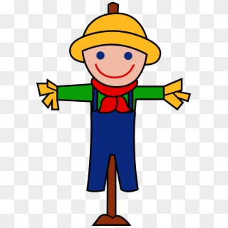 Cute Happy Autumn Scarecrow - Clip Art Scarecrow, HD Png Download