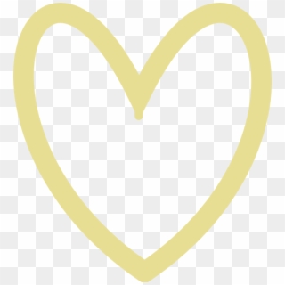 Heart Outline - Gold Heart Outline Clipart, HD Png Download
