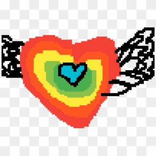 Rainbow Angel Heart By Brite-bomber - Emblem, HD Png Download
