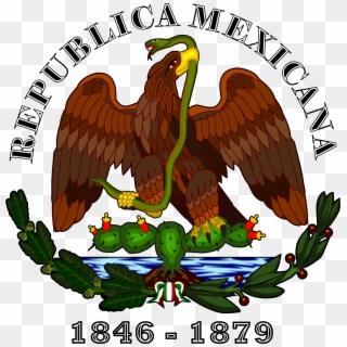 Esc Mex 1846 A 1879 Rep Mexicana - Bandera De Mexico 1880 A 1893, HD Png Download