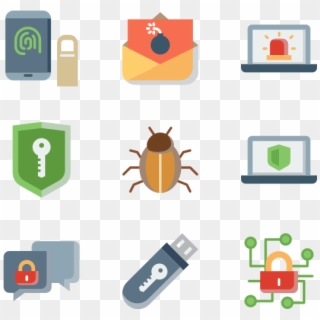 Computer Security Collection - Internet Security Icons Png, Transparent Png