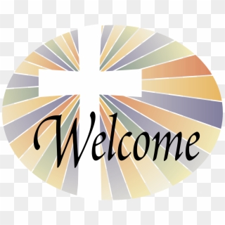 Graphic Royalty Free Library Cross With Color Rays - Clip Art Church Welcome, HD Png Download