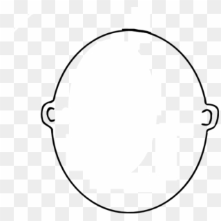 Blank Face Clipart Black And White - Bald Head Coloring Page, HD Png Download