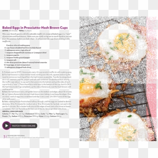 Baked Eggs In Prosciutto-hash Brown Cups Active - Bánh, HD Png Download