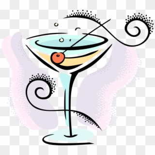 Vector Illustration Of Martini Alcohol Beverage Cocktail, HD Png Download