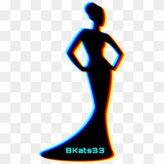 #art #lady #badgirl #silhouette #dresses #badbitch - Pageant Silhouette Male And Female, HD Png Download