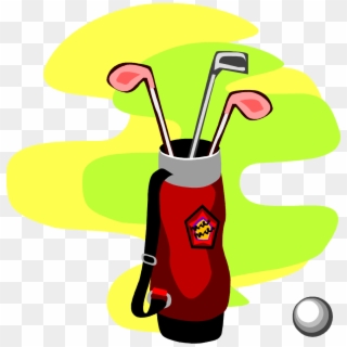 Free Golf Bag Vector Clip Art Image - Golf Club And Bag Cartoon, HD Png Download