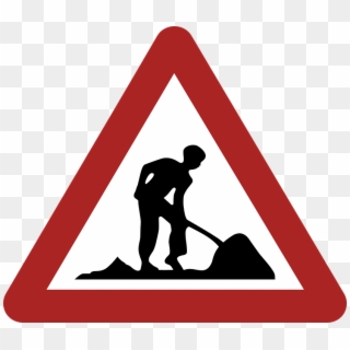 Construcción, Reducir, Velocidad, Signo, Precaución - Construction Sign, HD Png Download
