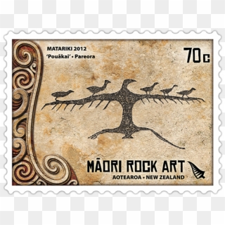Maori Rock Art - Maori Stamps, HD Png Download