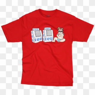 Ice Ice Baby On Red - T-shirt, HD Png Download