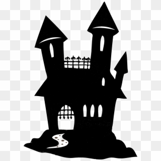 Top Images For Haunted House Silhouette On Picsunday - Halloween Silhouette Clip Art, HD Png Download