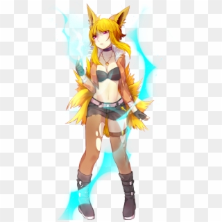 Jolteon As Ahri Fanart - Action Figure, HD Png Download