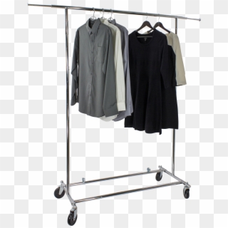 Picture Chrome Folding Clothes Rack - Clothes Hanger, HD Png Download