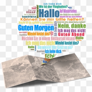 Useful German Travel Phrases Word Cloud - Spanish Cloud, HD Png Download