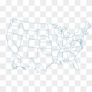Map-outline - Usa States Not Labeled, HD Png Download