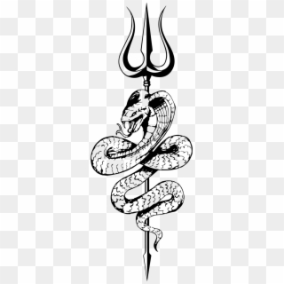 Snakes Transparent Lord Shiva - Shiva Trident With Snake, HD Png Download