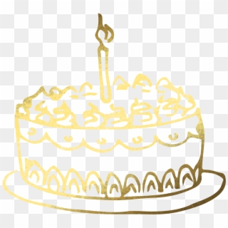 Download Hd Birthday Cake Png Gold Birthday Cake Png - Gold Birthday Cake Png, Transparent Png