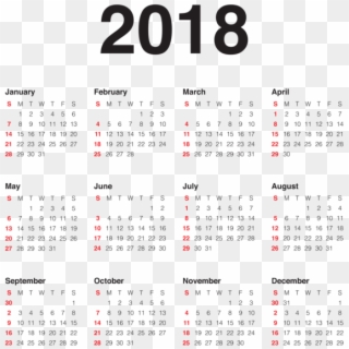 7 Best Kalendorius Images On Calendar - 2018 Calendar High Resolution, HD Png Download