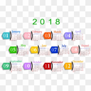 2018 Calendar Png Image, Transparent Png