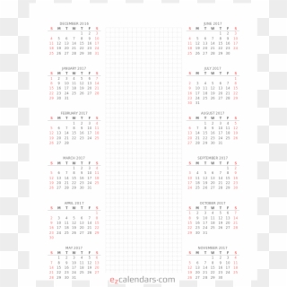 A One-year Calendar With A Column For Notes - Calendar 2011, HD Png Download