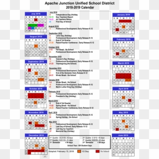 2018-2019 District Calendar - Canyon Isd Calendar 2018 2019, HD Png Download