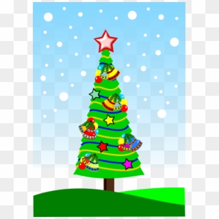 Christmas,christmas Tree,merry Ornament,decoration,free - Merry Christmas Tree Cartoon, HD Png Download