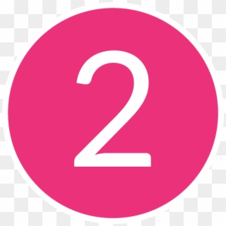 Image Result For Number 2 In Circle Transparent - Number 2 In A Pink Circle, HD Png Download