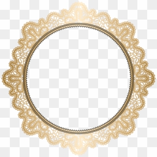 Gold Lace Frame - Circle Lace Frame Transparent, HD Png Download
