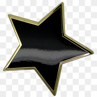 Big Black/gold Star Pin - Emblem, HD Png Download