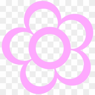 Outline Flower - Clipart Library - Draw Simple Flower Outline, HD Png Download
