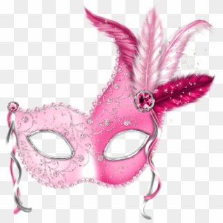 Forgetmenot Masks Png Transparent Pink And Gold Masquerade - Pink Masquerade Mask Png, Png Download