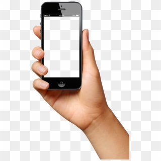 Hand Holding Phone Png - Hand With Smartphone Png, Transparent Png
