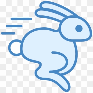 Running Rabbit Icon - Cartoon, HD Png Download