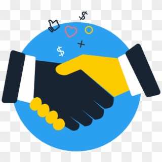 Icon Representing A Hand Shake - Handshake, HD Png Download