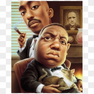 Rappers - Cartoon Tupac And Biggie, HD Png Download