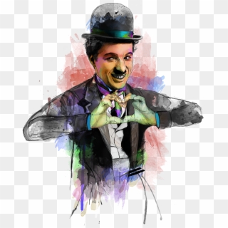 The Icons By Katt Phatlane Heath Ledger As The Joker - Night Out, Charlie Chaplin, 1915, HD Png Download