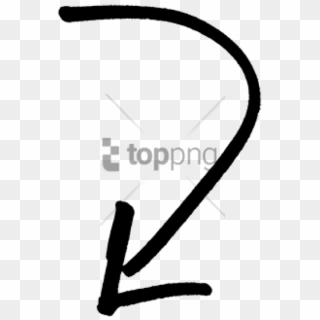 Free Png Curved Arrow Pointing Down Png Image With, Transparent Png