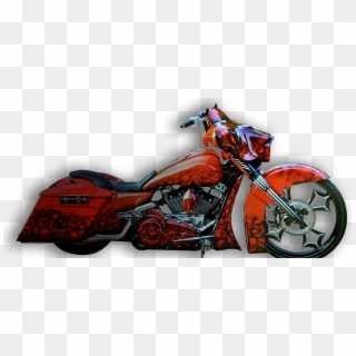 Custom Bagger Motorcycle Png - Chopper, Transparent Png