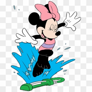 Minnie Mouse Beach Clipart Clipart Swimming Mickey - Minnie Mouse Clipart Beach, HD Png Download