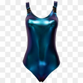Wet Sapphire One Piece Buckled Metallic Swimsuit - Maillot, HD Png Download