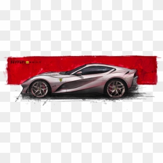 Ferrari 812 Superfast Design - Super Fast Sports Car Design Sketches, HD Png Download
