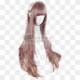 Harajuku Brown And Pink Blend Cosplay Wig Oc1138 - Lace Wig, HD Png Download