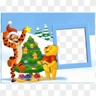 Pin Cliparts Gallery Cliparts Variados Molduras Disney - Winnie The Pooh Christmas, HD Png Download
