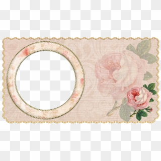 Vintage Photo Frame Rose Transparent Background - Garden Roses, HD Png Download